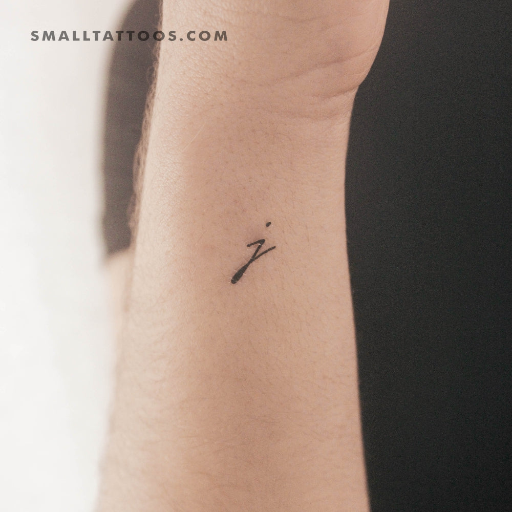J Handwritten Letter Temporary Tattoo (Set of 3)