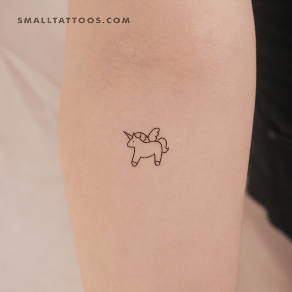 Minimalist Unicorn Temporary Tattoo (Set of 3)