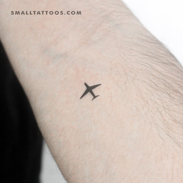 Small Airplane Temporary Tattoo (Set of 3)