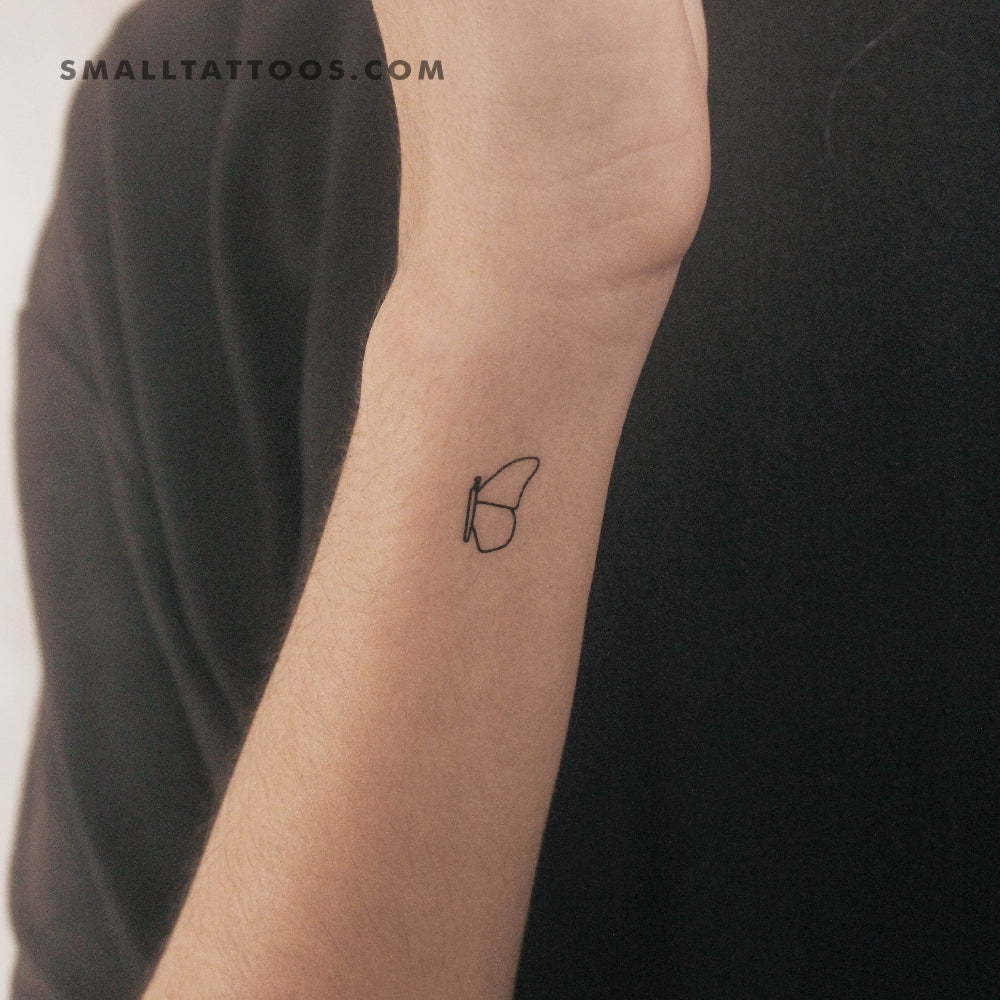 Tatuaje temporal del ala derecha de mariposa (juego de 3)