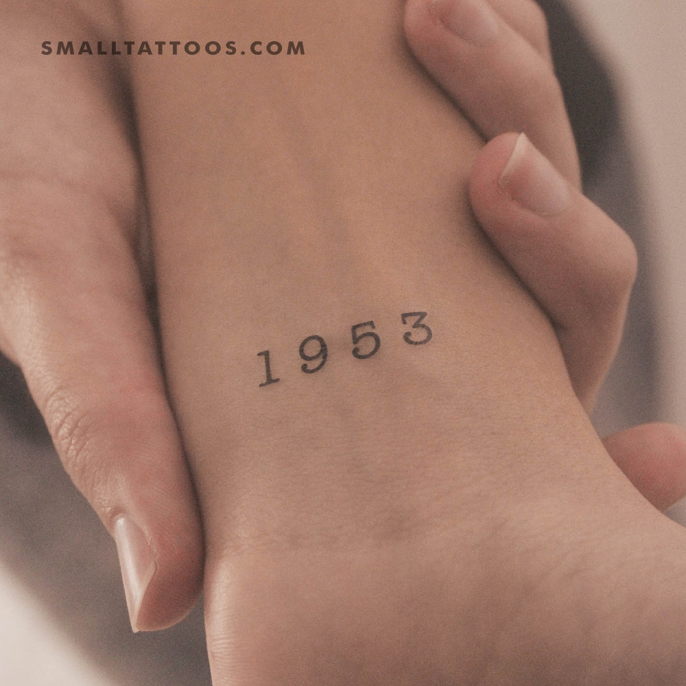 Tatuaje temporal del año de nacimiento 1953 (juego de 3)