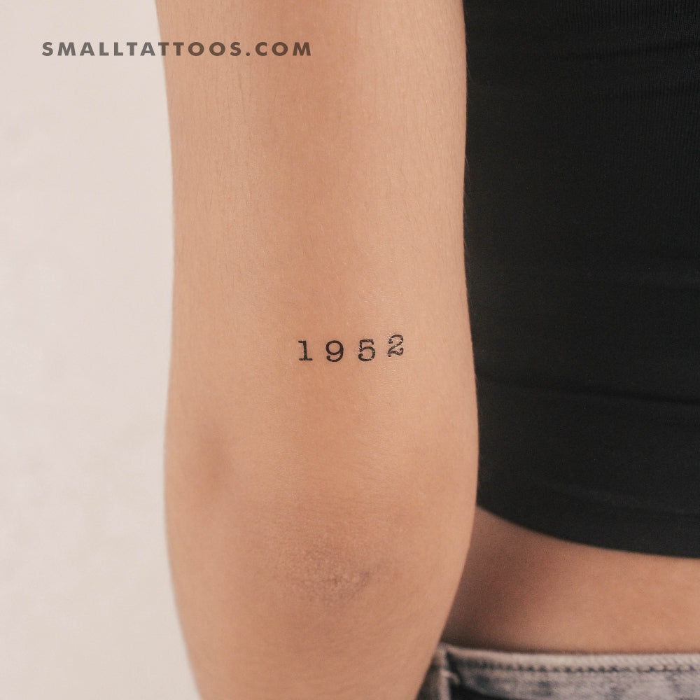 Tatuaje temporal del año de nacimiento 1952 (juego de 3)