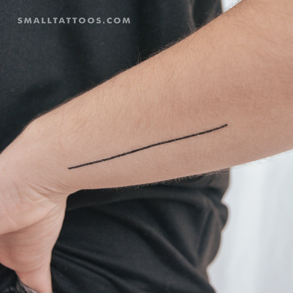 Tatuaje temporal de línea de 94 mm - Juego de 3