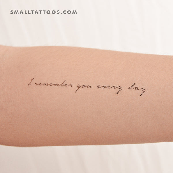 I Remember You Every Day Temporary Tattoo - Set of 3