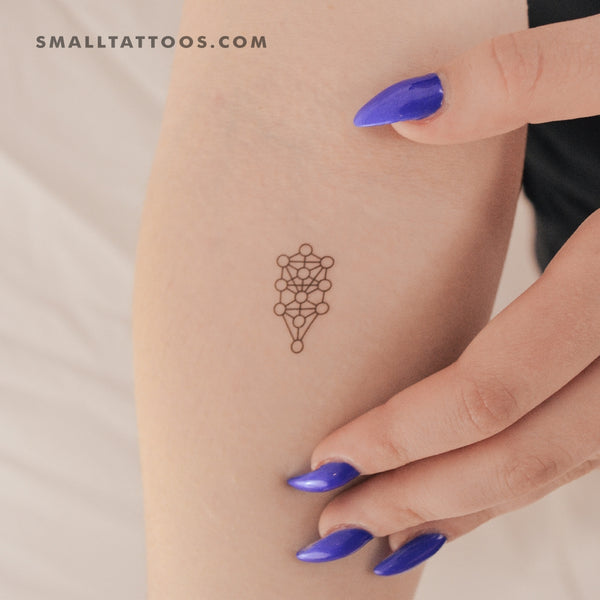 Small Kabbalah Tree Of Life Temporary Tattoo (Set of 3)
