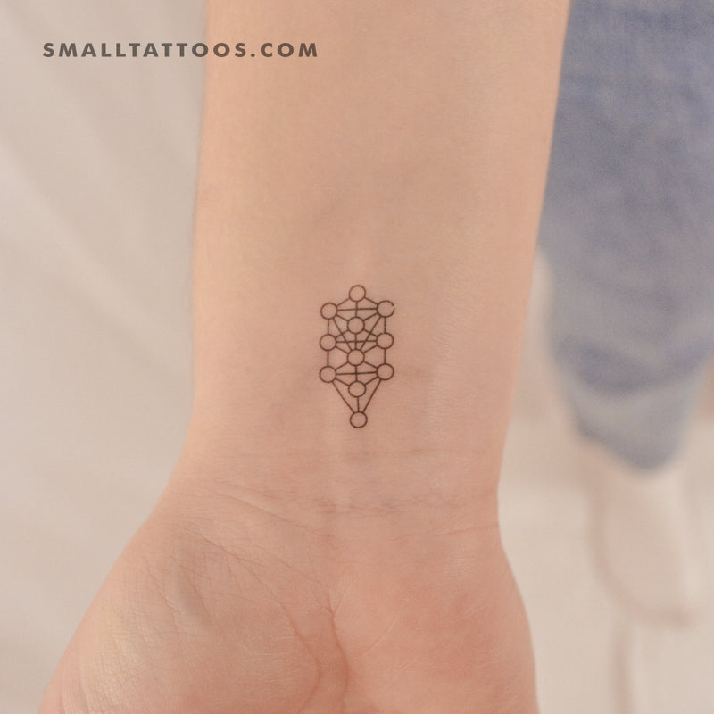 Small Kabbalah Tree Of Life Temporary Tattoo (Set of 3)