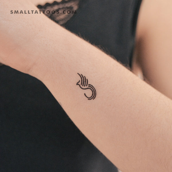 Minimalist Phoenix Temporary Tattoo (Set of 3)