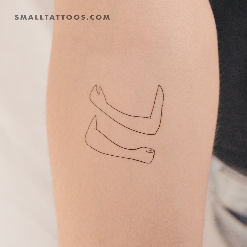 Tatuaje temporal de abrazo vacío (juego de 3)