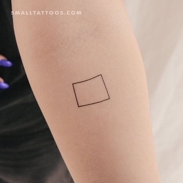 Colorado Map Outline Temporary Tattoo (Set of 3)