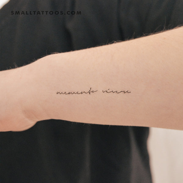 Small Memento Vivere Temporary Tattoo (Set of 3)