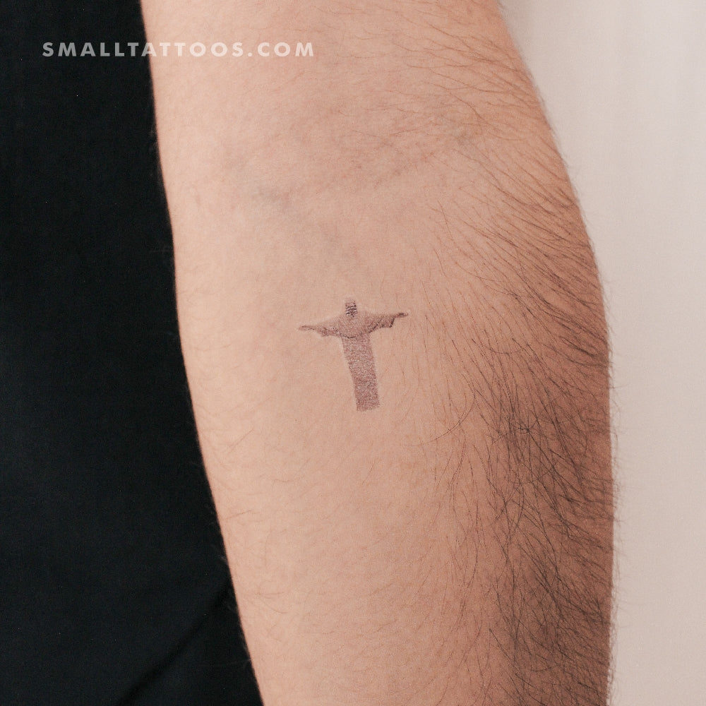 Tatuaje temporal del Cristo Redentor (juego de 3)