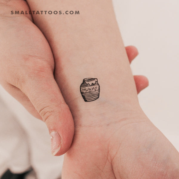 Winnie The Pooh Honey Pot Temporary Tattoo (Set of 3)
