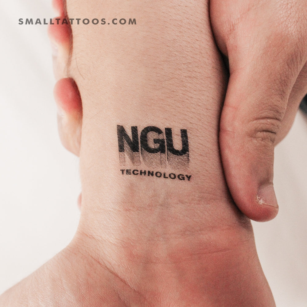Tatuaje temporal de tecnología Bitcoin NGU (juego de 3)