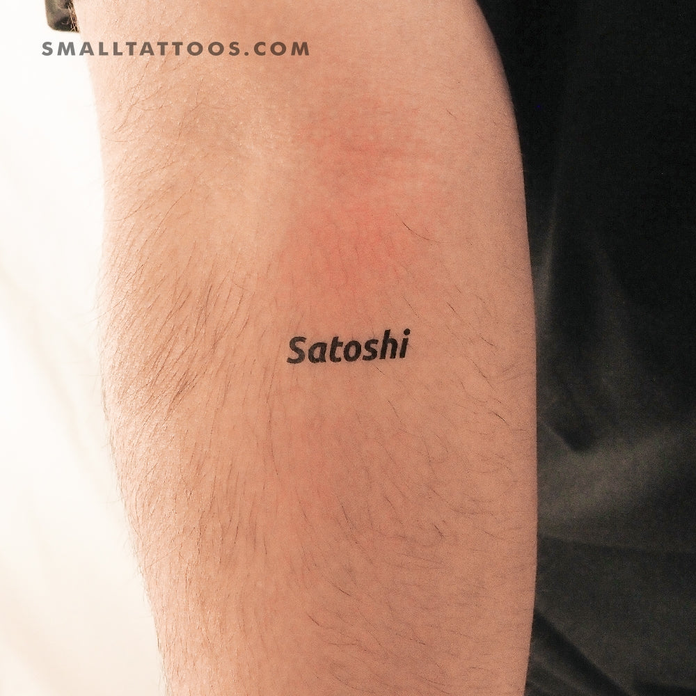 Tatuaje temporal de Satoshi (juego de 3)