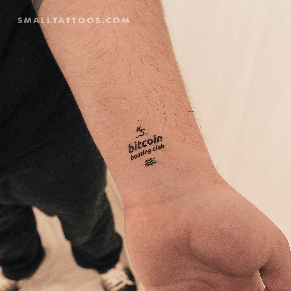 Tatuaje temporal del Bitcoin Boating Club (juego de 3)