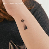 Girl Looking Through A Keyhole Temporary Tattoo (Set of 3)