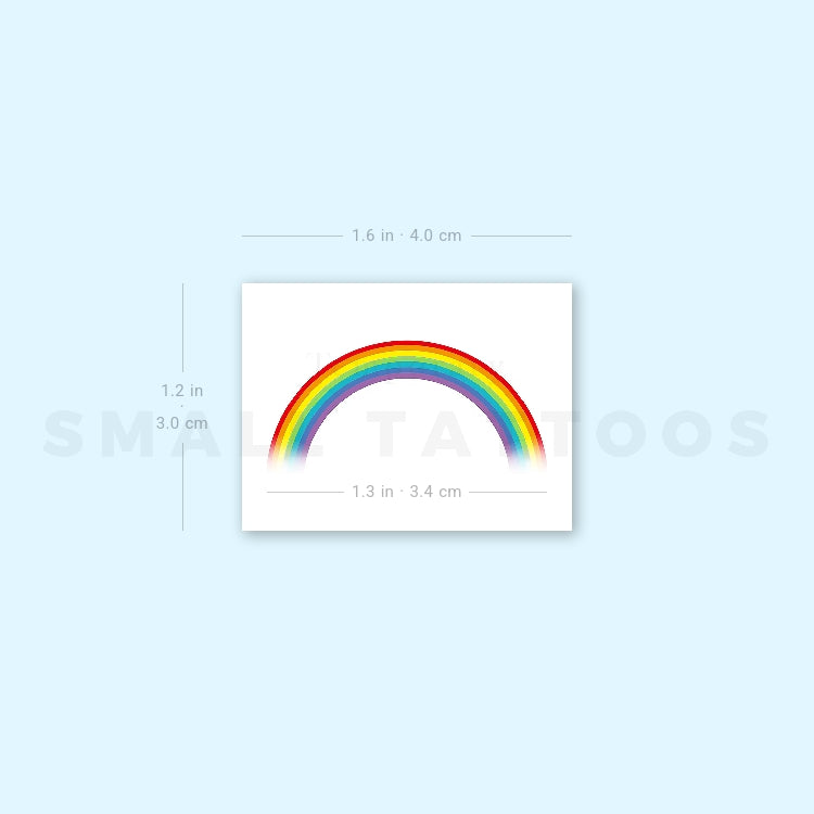 Color Rainbow Temporary Tattoo (Set of 3)