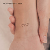 Tiny Fine Line Infinity Symbol Temporary Tattoo (Set of 3)