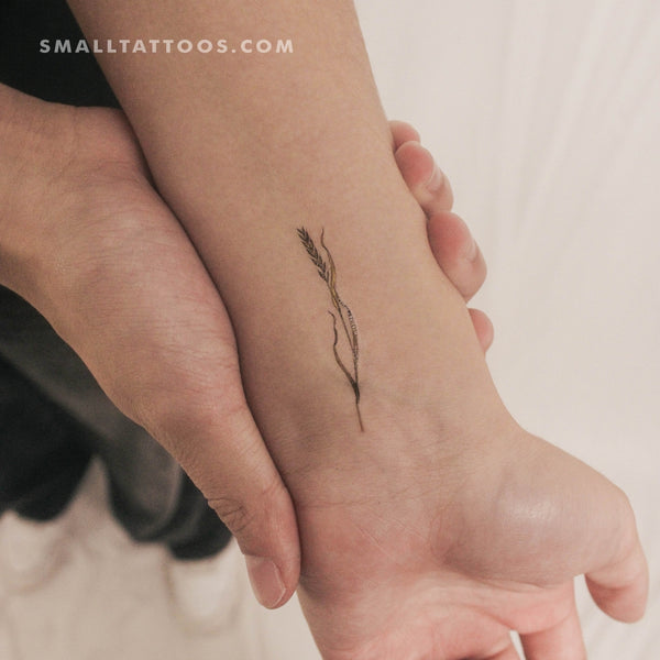 Small Wheat By Ann Lilya Temporary Tattoo (Set of 3)
