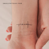 Grace And Cross Temporary Tattoo (Set of 3)