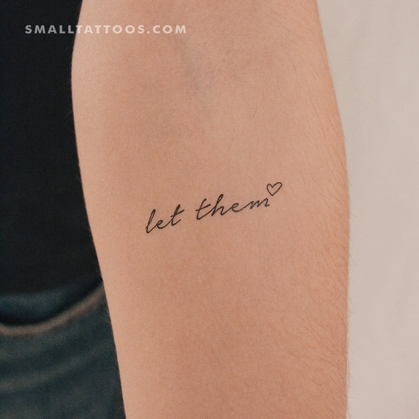 Let Them + Heart Temporary Tattoo (Set of 3)
