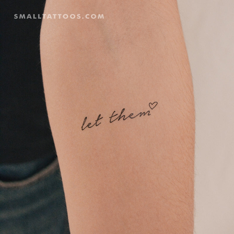 Let Them + Heart Temporary Tattoo (Set of 3)