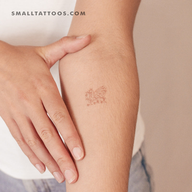 Welsh Dragon Temporary Tattoo (Set of 3)