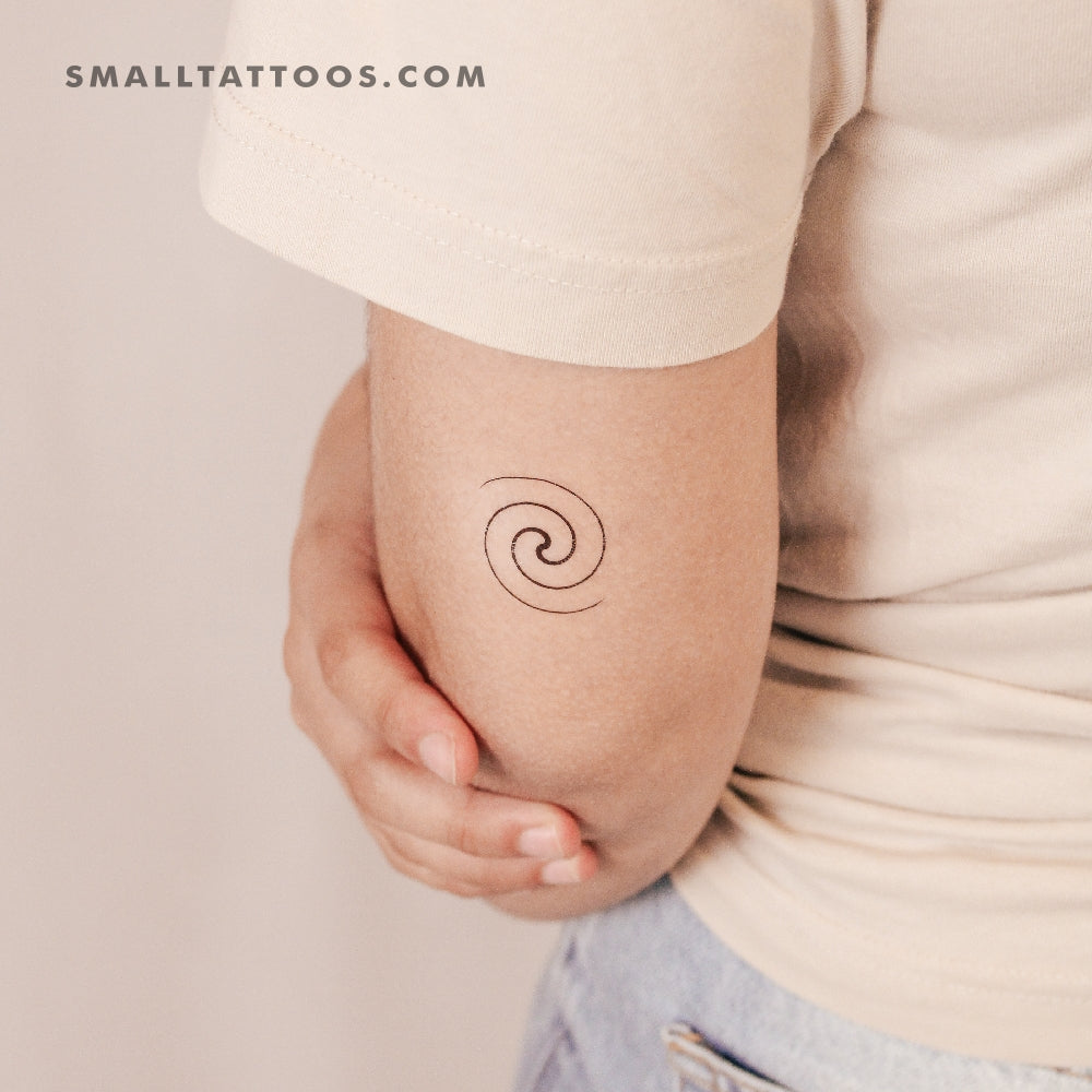 Tatuaje temporal de espiral de Fermat (juego de 3)