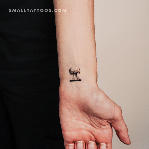 Atomic Bomb Mushroom Cloud Temporary Tattoo (Set of 3)