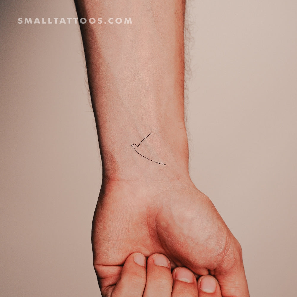 One Line Hummingbird Temporary Tattoo (Set of 3)
