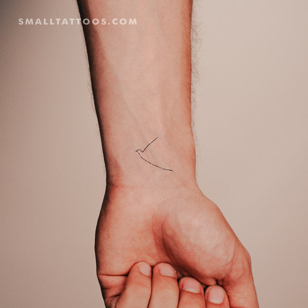 One Line Hummingbird Temporary Tattoo (Set of 3)