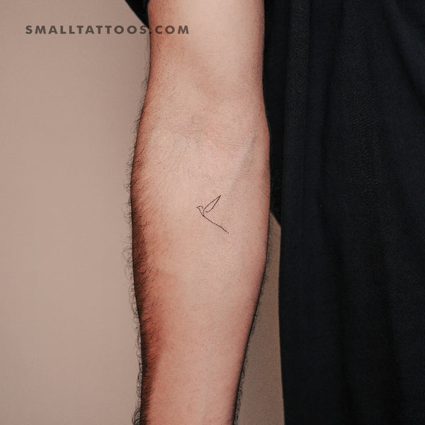 Continuous Line Bird Temporary Tattoo (Set of 3)