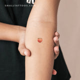Peach Emoji Temporary Tattoo (Set of 3)