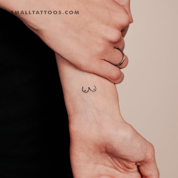 Woman Breasts Temporary Tattoo (Set of 3)