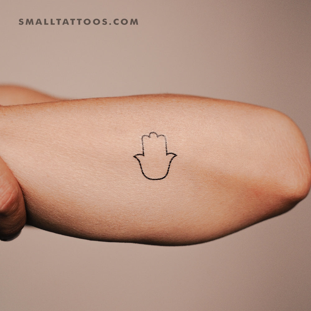 Tatuaje temporal de contorno de Hamsa (juego de 3)