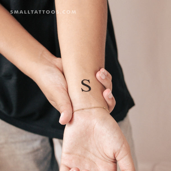 Uppercase S Temporary Tattoo (Set of 3)
