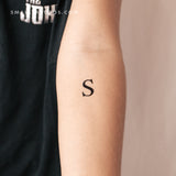 Uppercase S Temporary Tattoo (Set of 3)
