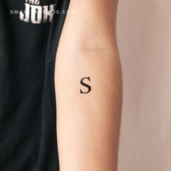 Uppercase S Temporary Tattoo (Set of 3)