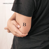Uppercase B Temporary Tattoo (Set of 3)
