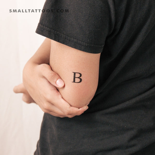 Uppercase B Temporary Tattoo (Set of 3)