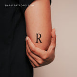Uppercase R Temporary Tattoo (Set of 3)