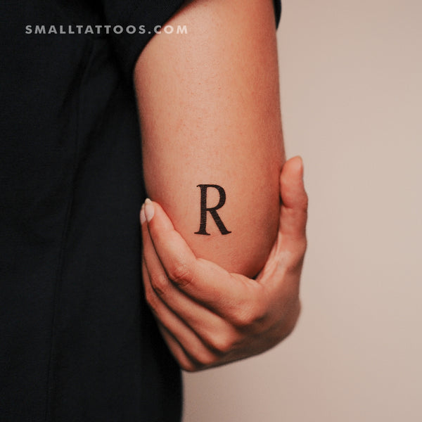 Uppercase R Temporary Tattoo (Set of 3)
