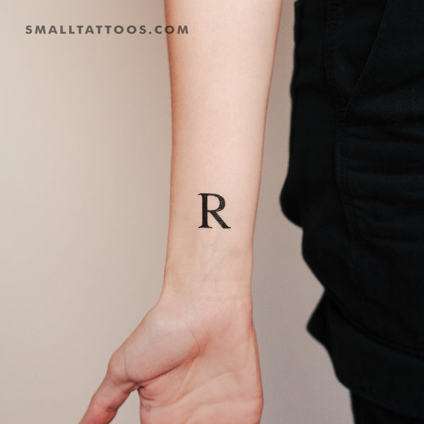Uppercase R Temporary Tattoo (Set of 3)