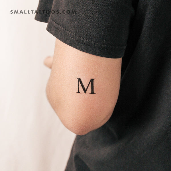 Uppercase M Temporary Tattoo (Set of 3)