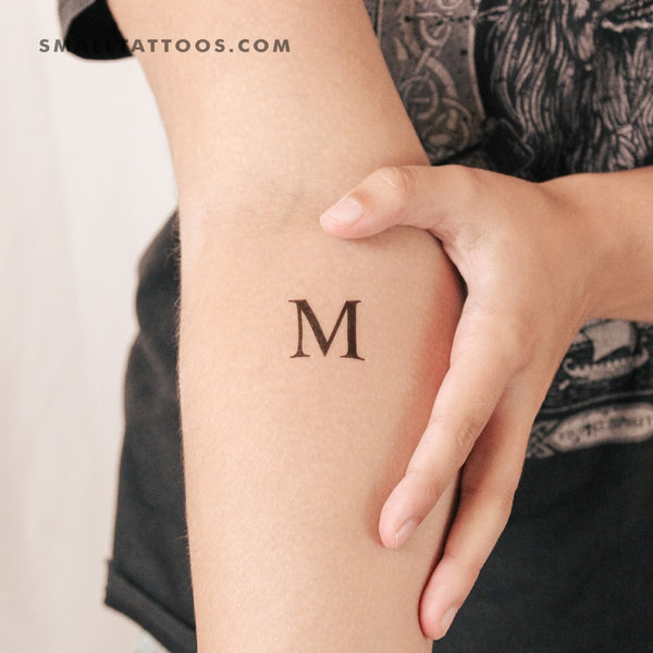 Uppercase M Temporary Tattoo (Set of 3)