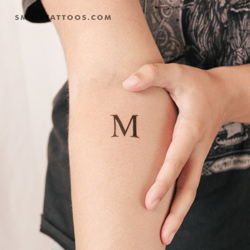 Uppercase M Temporary Tattoo (Set of 3)