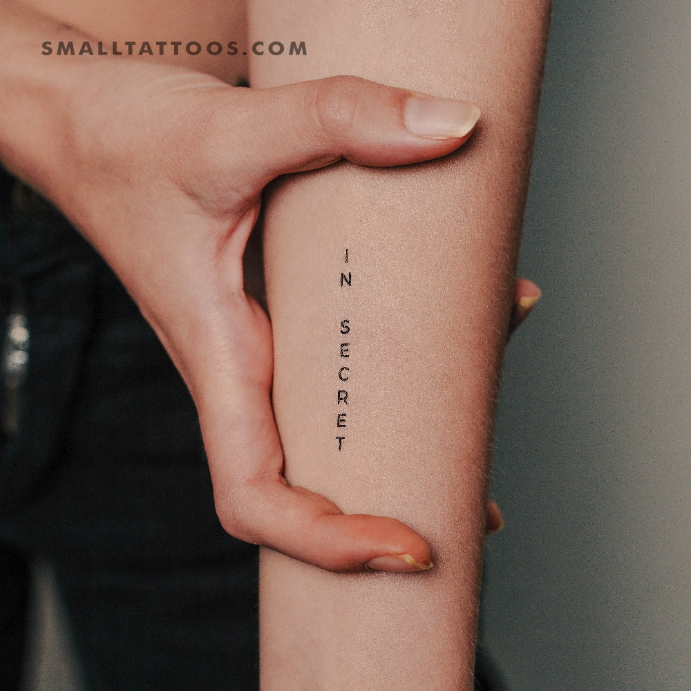 Tatuaje temporal "En secreto" (juego de 3)