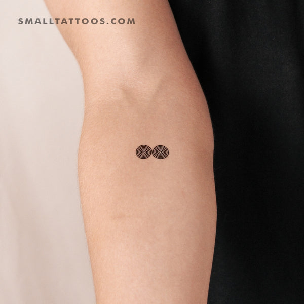 Double Spiral Temporary Tattoo (Set of 3)