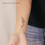 Delicate Watercolor Forget-me-not Temporary Tattoo (Set of 3)