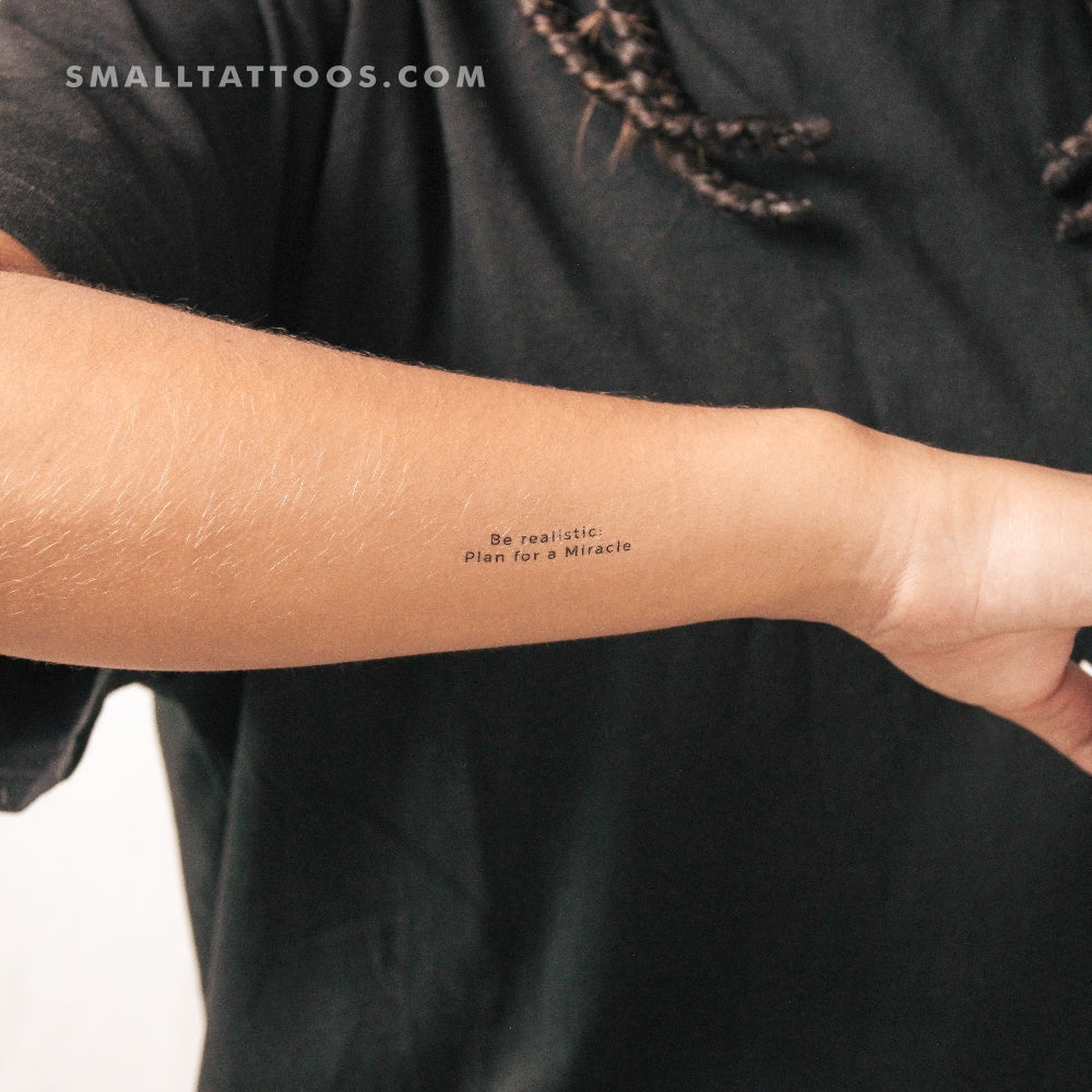 Sé realista: Planifica un tatuaje temporal milagroso (juego de 3)